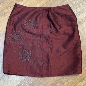 AnnTaylor Burgundy Color Pencil Skirt Size 2P